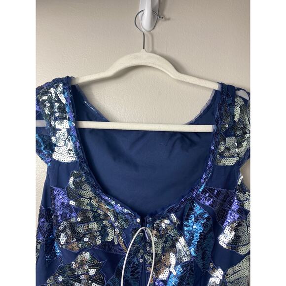 NWT MARCHESA DRESS 4 BLUE MOTHER OF THE BRIDE EVENING FORMAL WEDDING GUEST - Picture 14 of 15